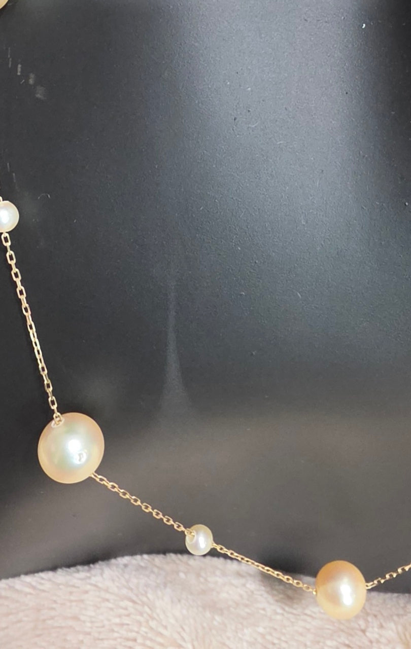 Japanese Akoya Pearl Station Necklace