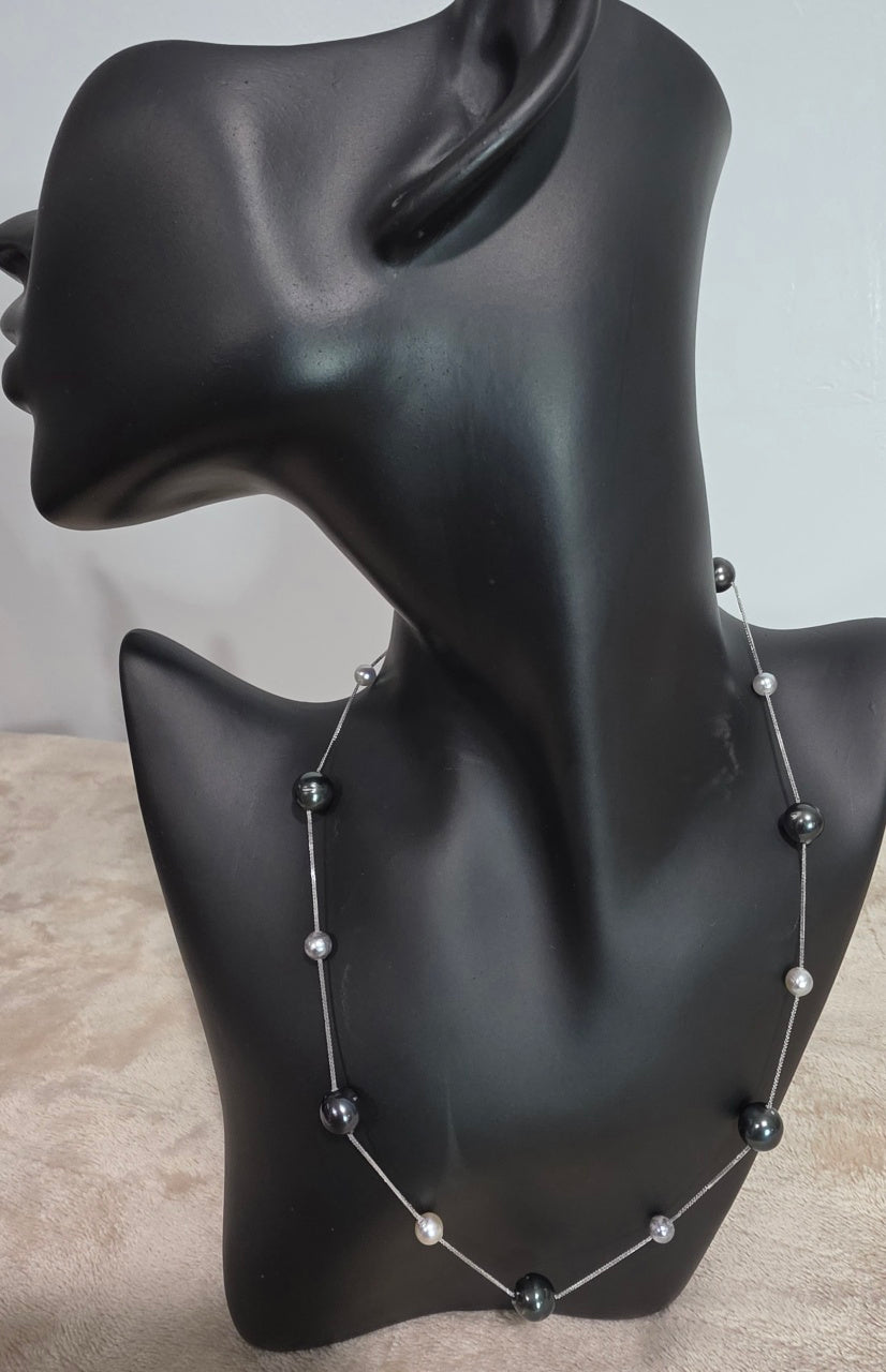 Tahitian & Akoya Station Necklace