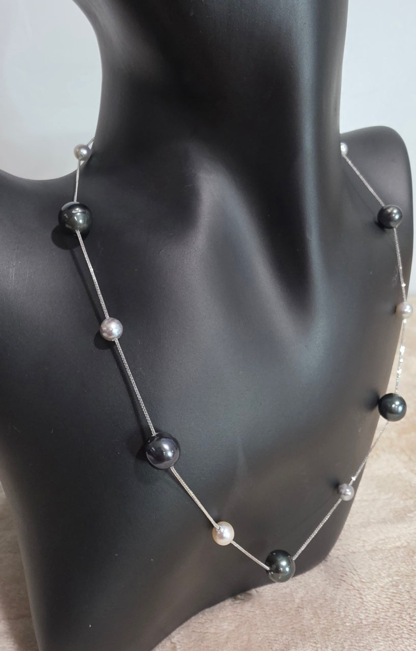 Tahitian & Akoya Station Necklace