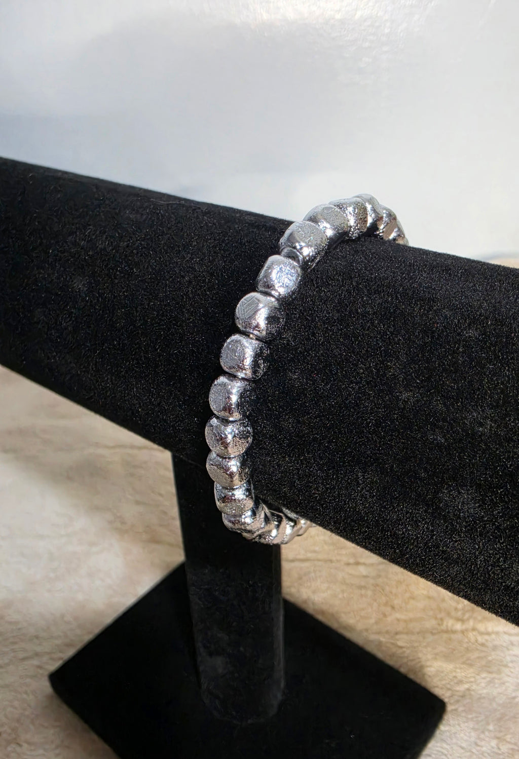 6–7mm Iron Meteorite Cube Bracelet