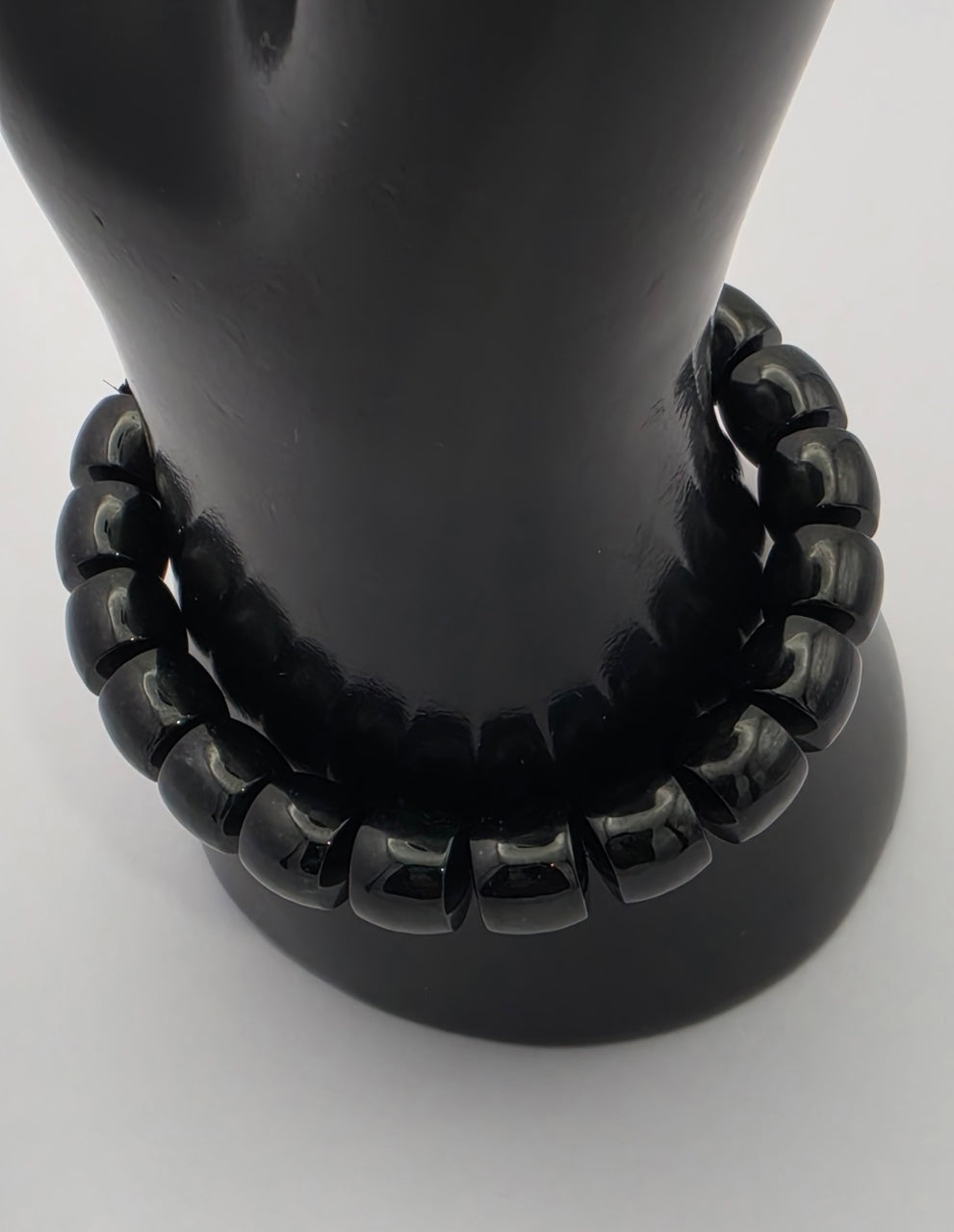 Shungite 9mm Barrel Gemstone Bracelet