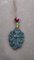 Blue Water Jade Nine-Tailed Fox Charm
