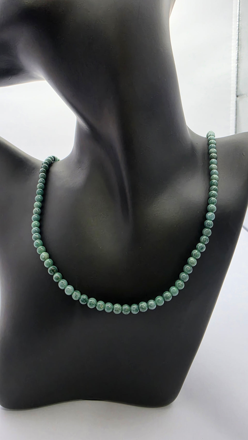 Blue Water Jade Beaded Necklace