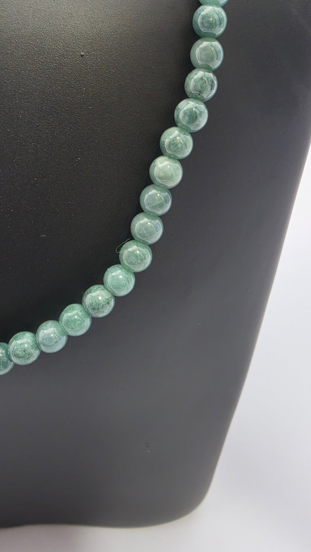 Blue Water Jade Beaded Necklace