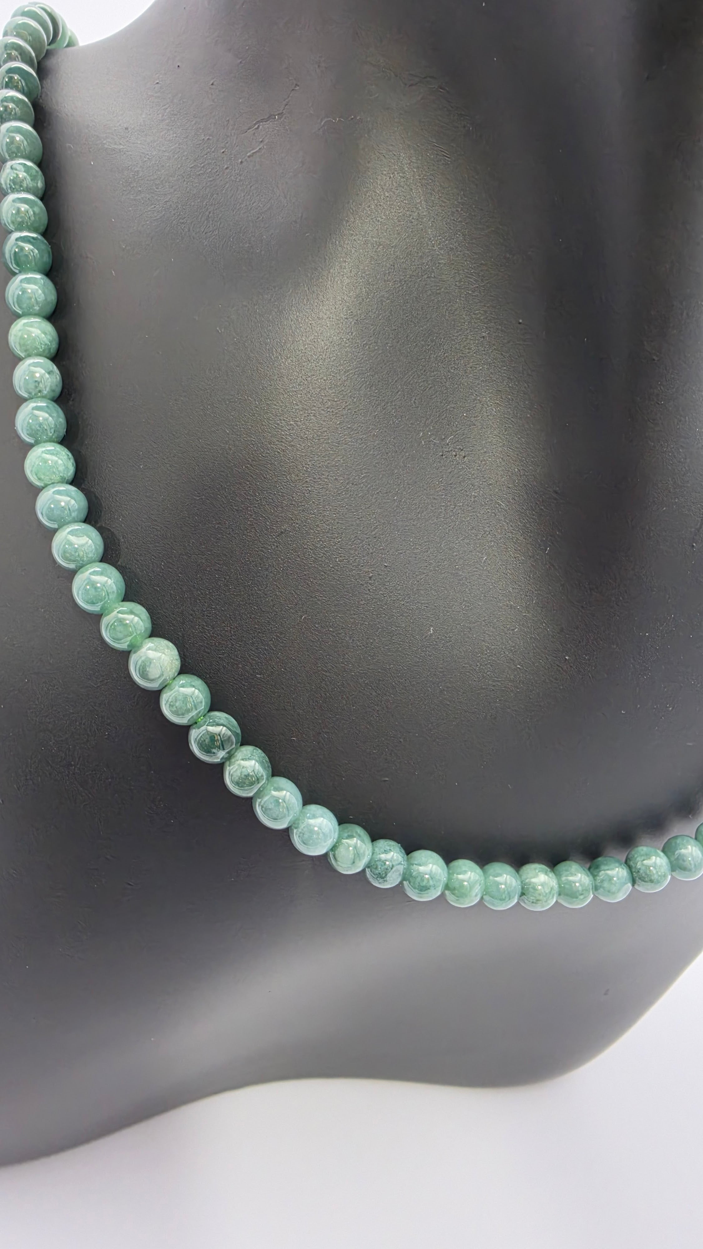 Blue Water Jade Beaded Necklace