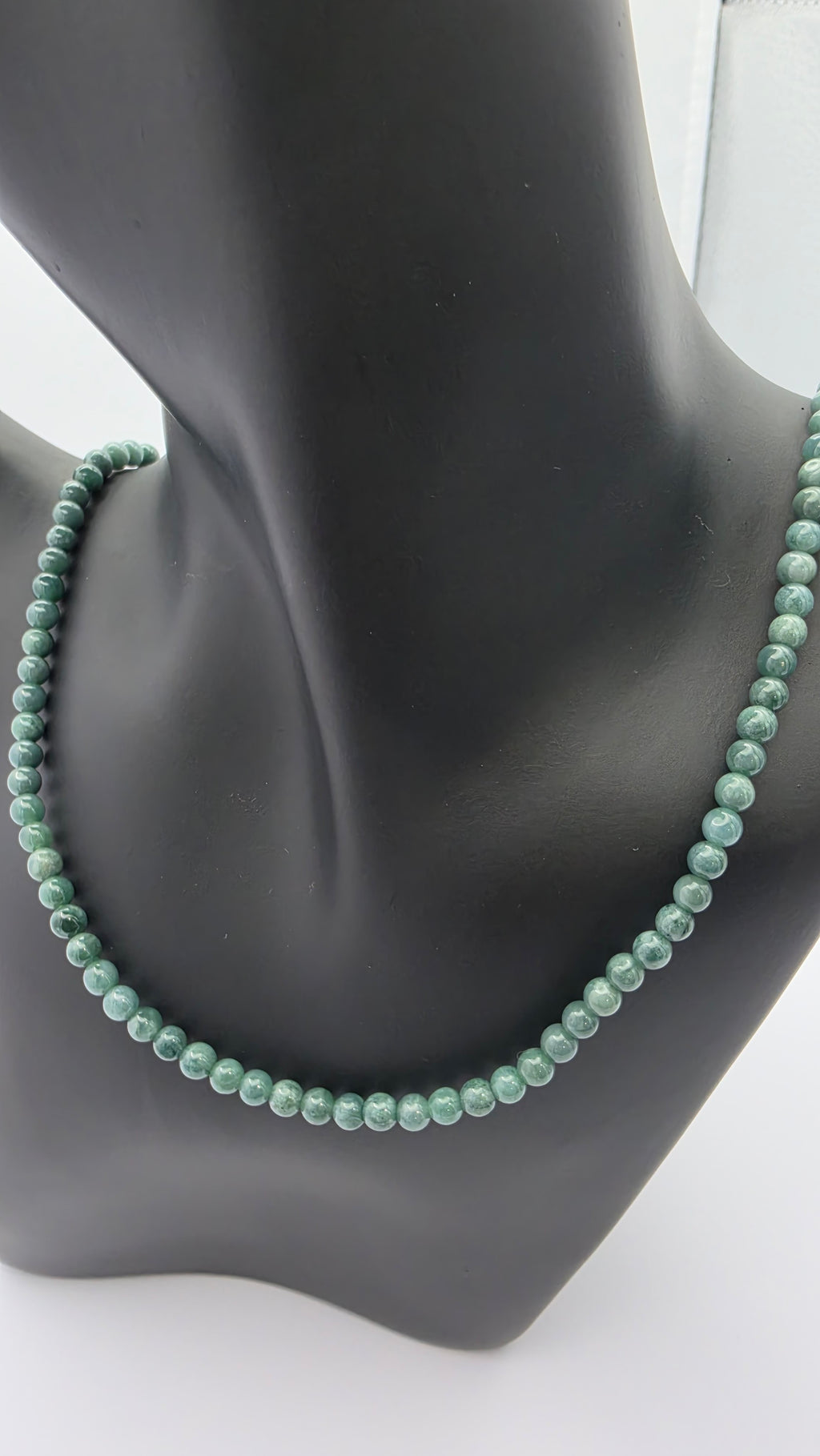 Blue Water Jade Beaded Necklace