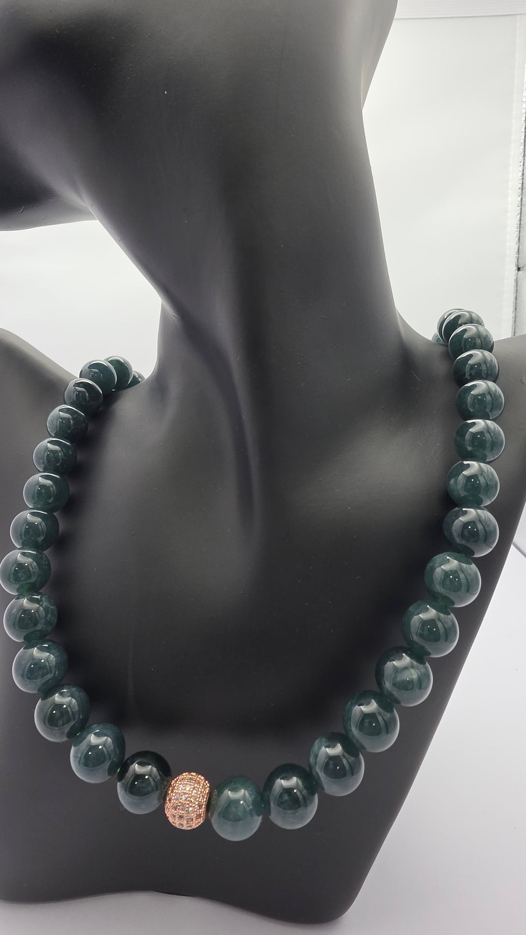Midnight Blue Water Jade Statement Necklace