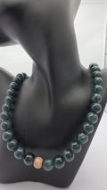 Midnight Blue Water Jade Statement Necklace