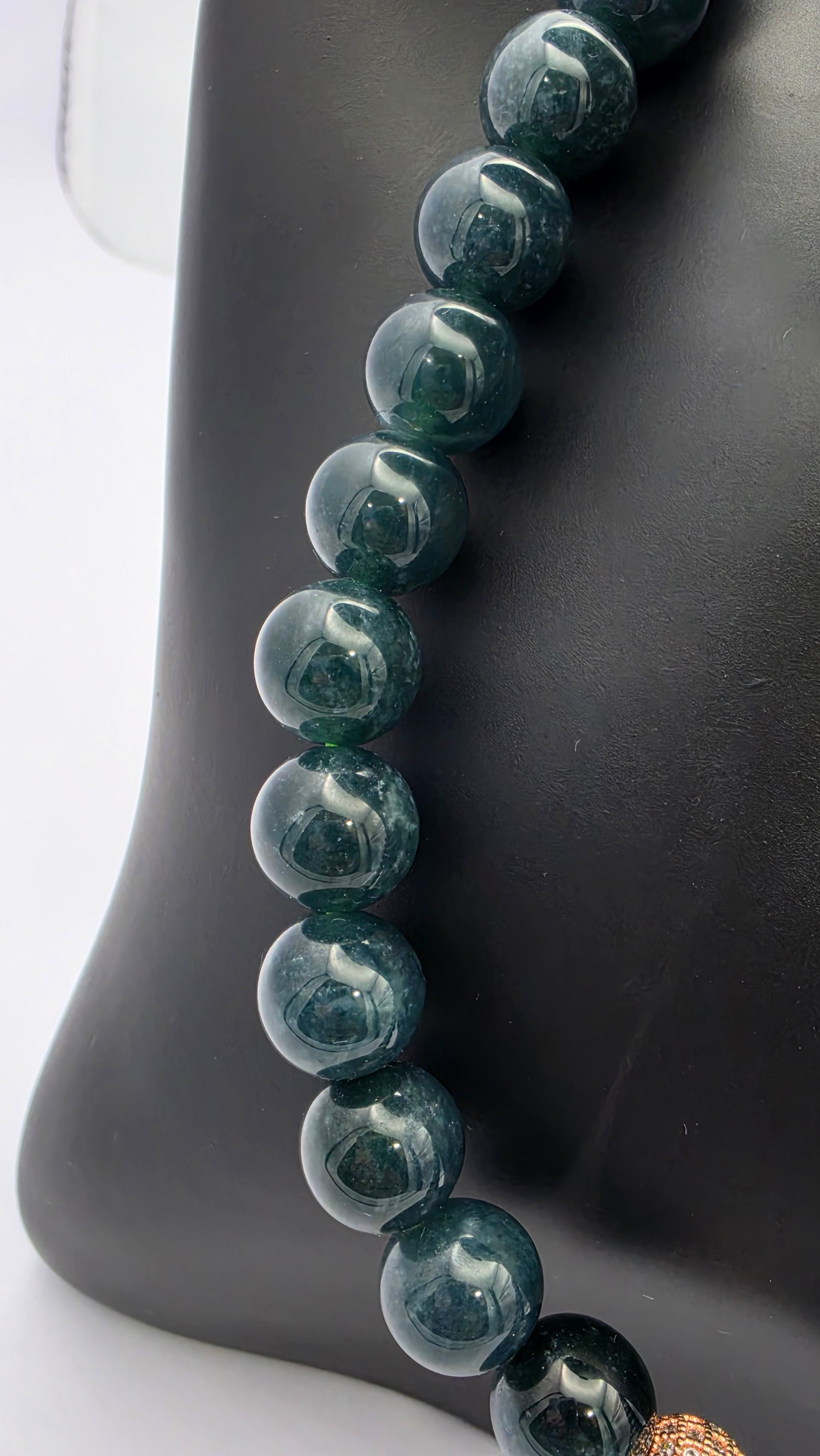 Midnight Blue Water Jade Statement Necklace