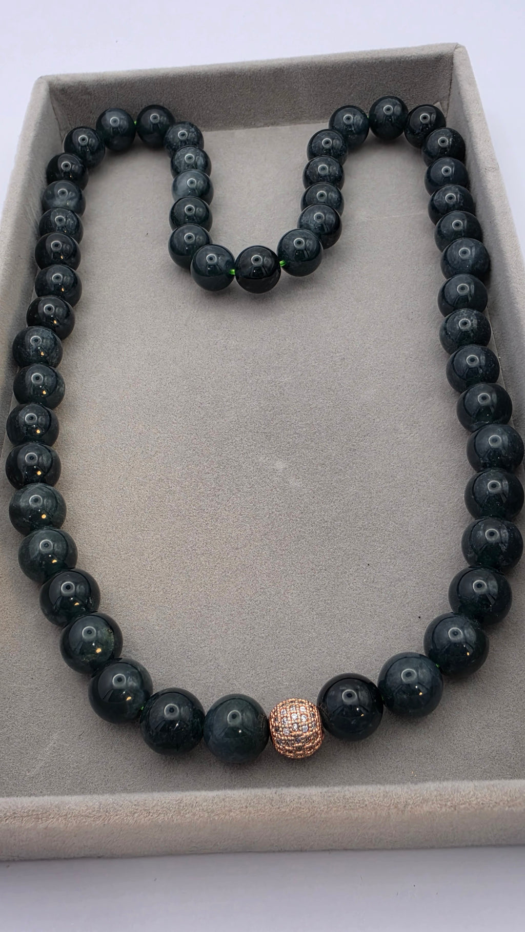 Midnight Blue Water Jade Statement Necklace