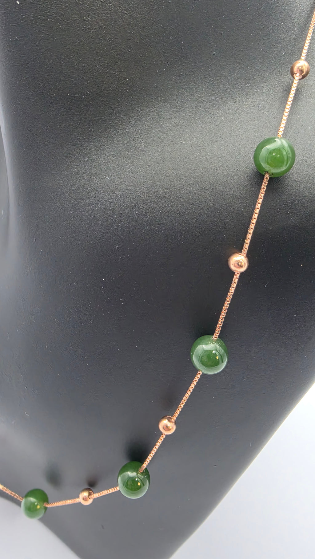 He Tian Jade Station Necklace in Gold Plated Sterling Silver