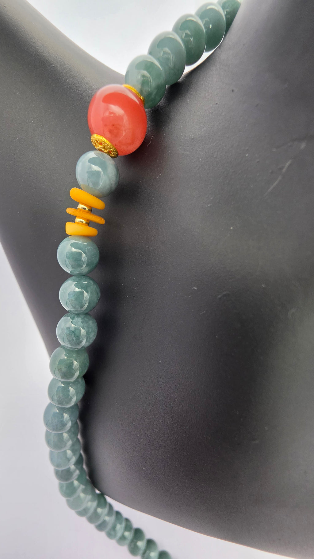 Blue Water Jade Buddha Pendant Necklace