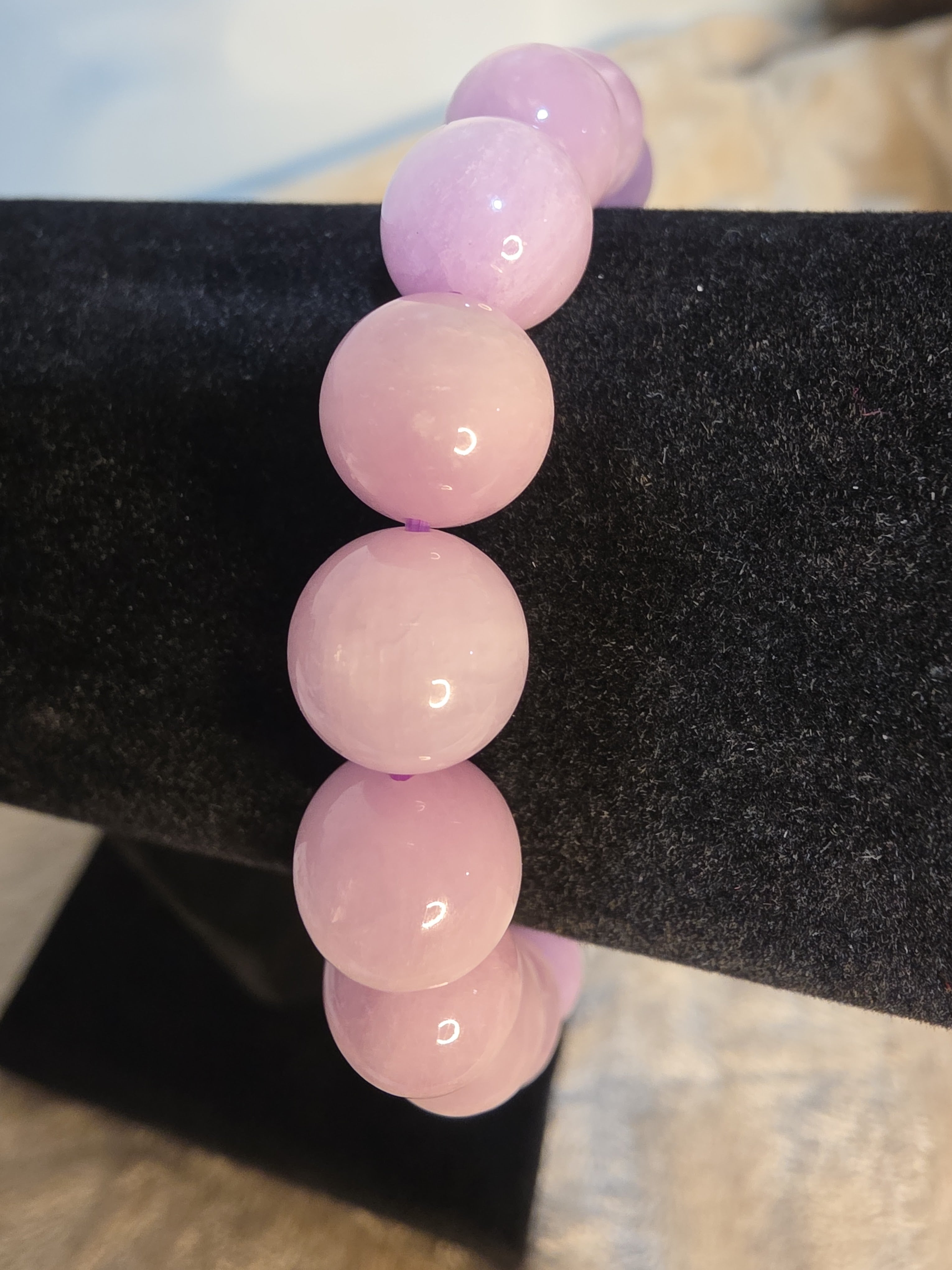 10–11mm Natural Kunzite Bracelet