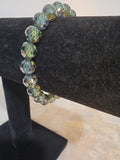 8mm Green Moissanite Faceted Bracelet