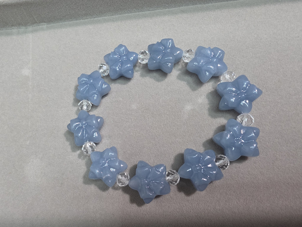 16mm Angelite Star Bracelet with Quartz
