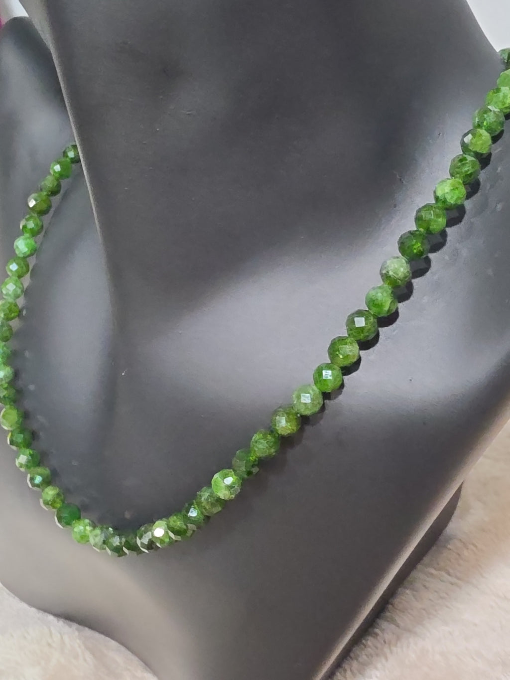 5mm Diopside Necklace