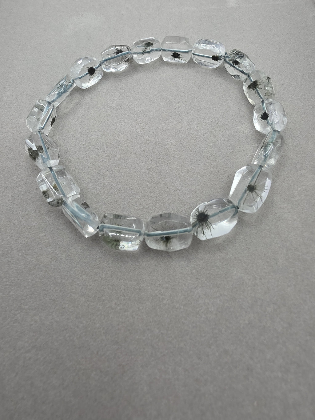 Hollandite Quartz Sea Urchin Bracelet – 10–11mm Freeform Gemstone Bracelet