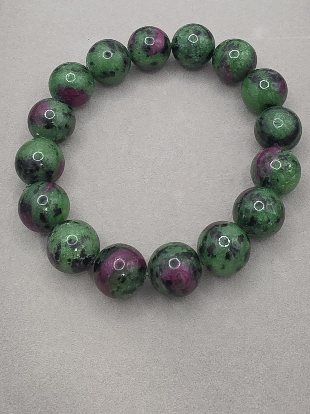 Ruby Zoisite Bead Bracelet