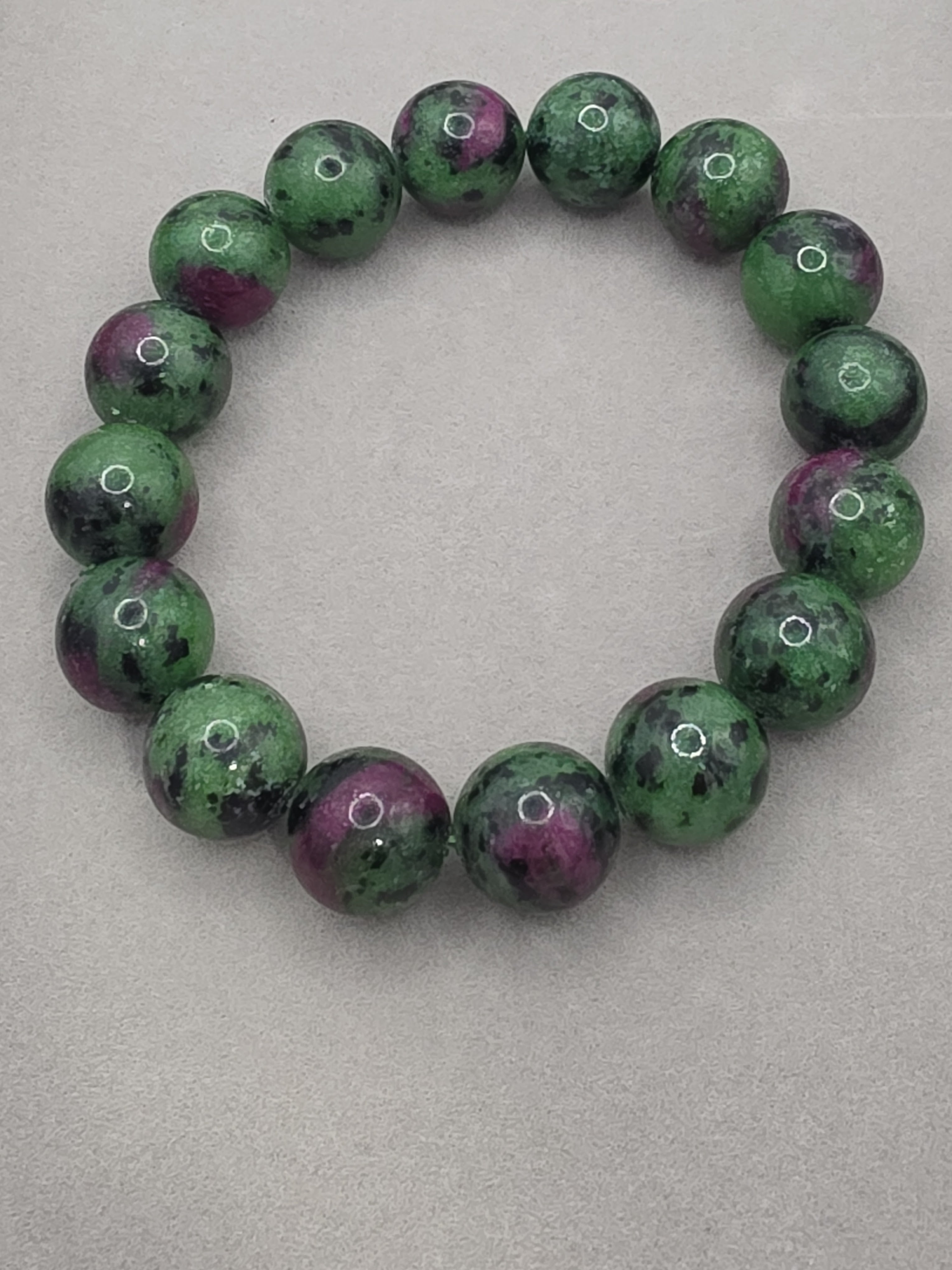 Ruby Zoisite Bead Bracelet