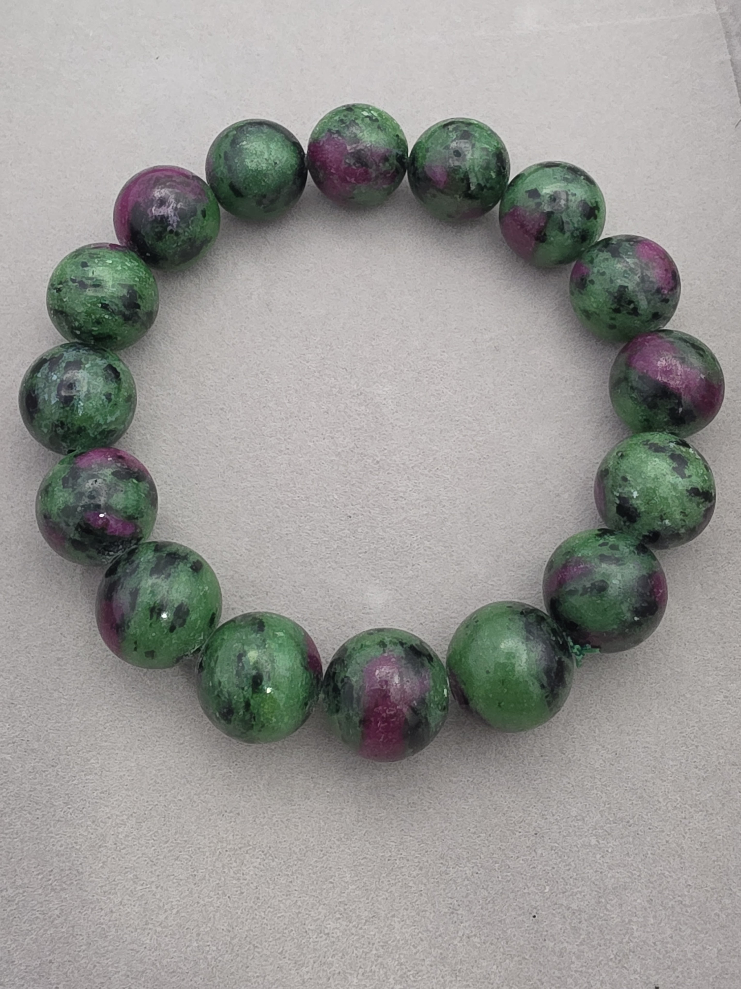 Ruby Zoisite Bead Bracelet