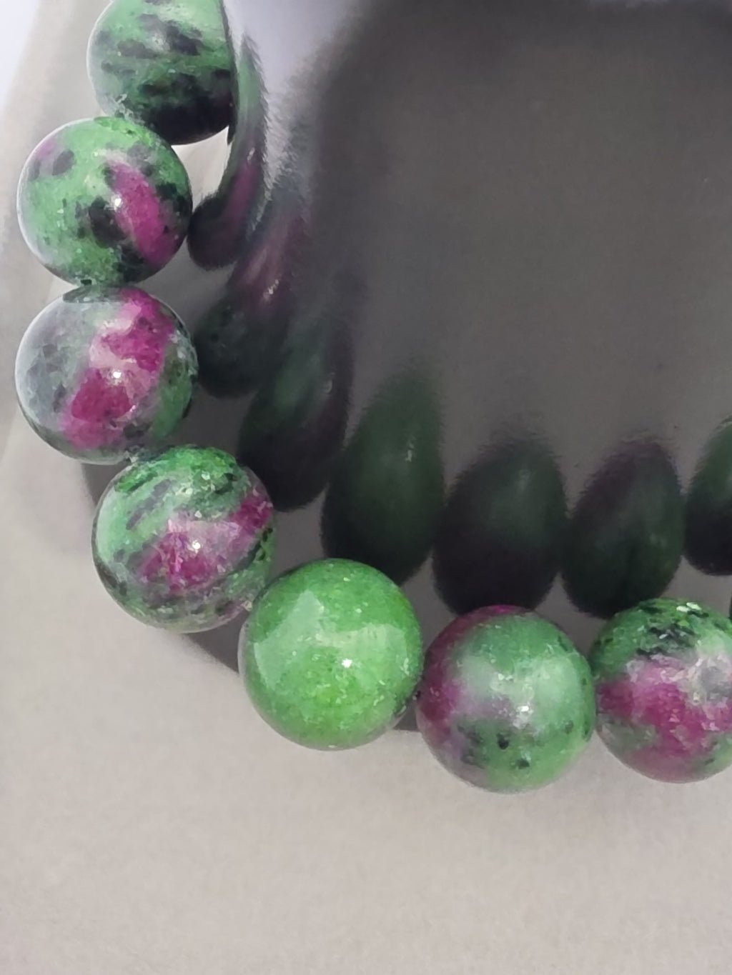 Ruby Zoisite Bead Bracelet