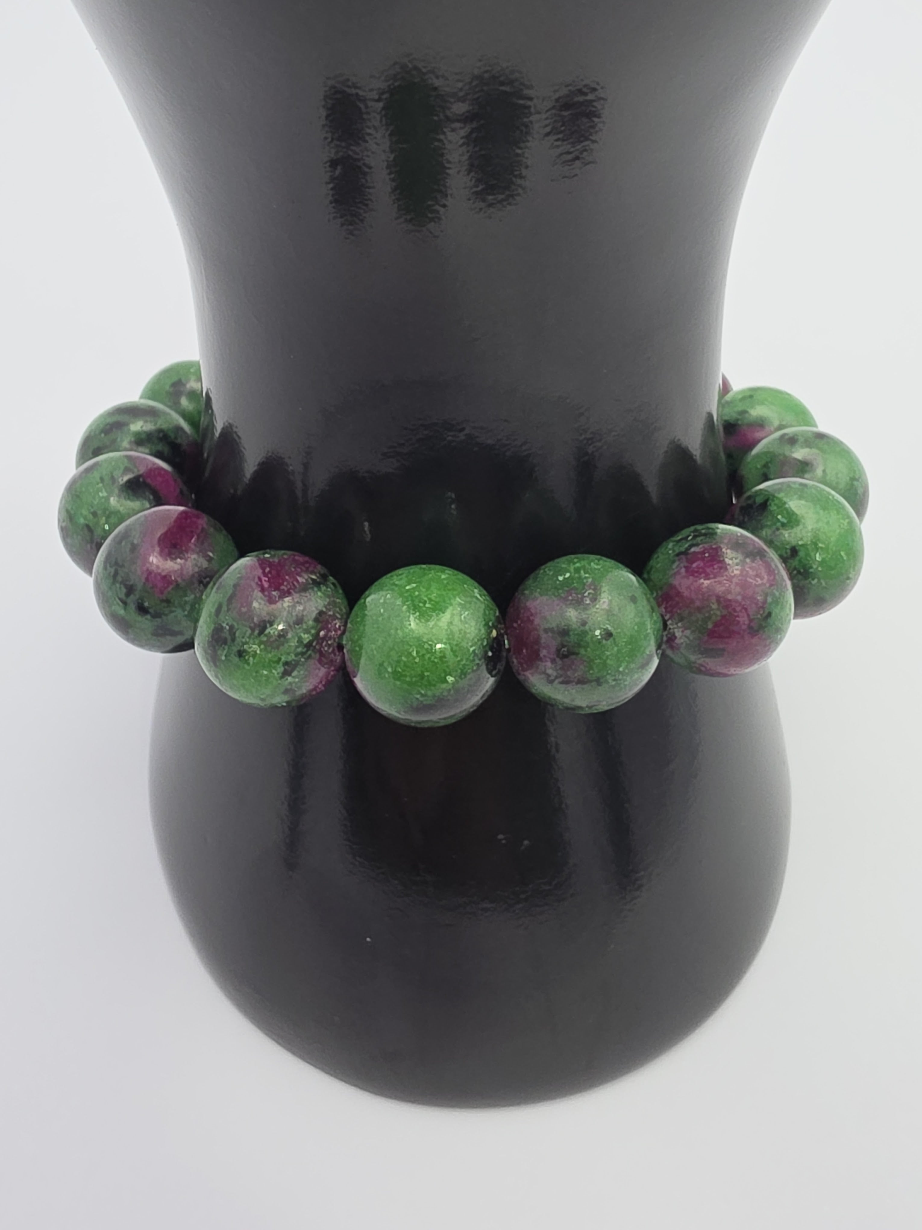 Ruby Zoisite Bead Bracelet