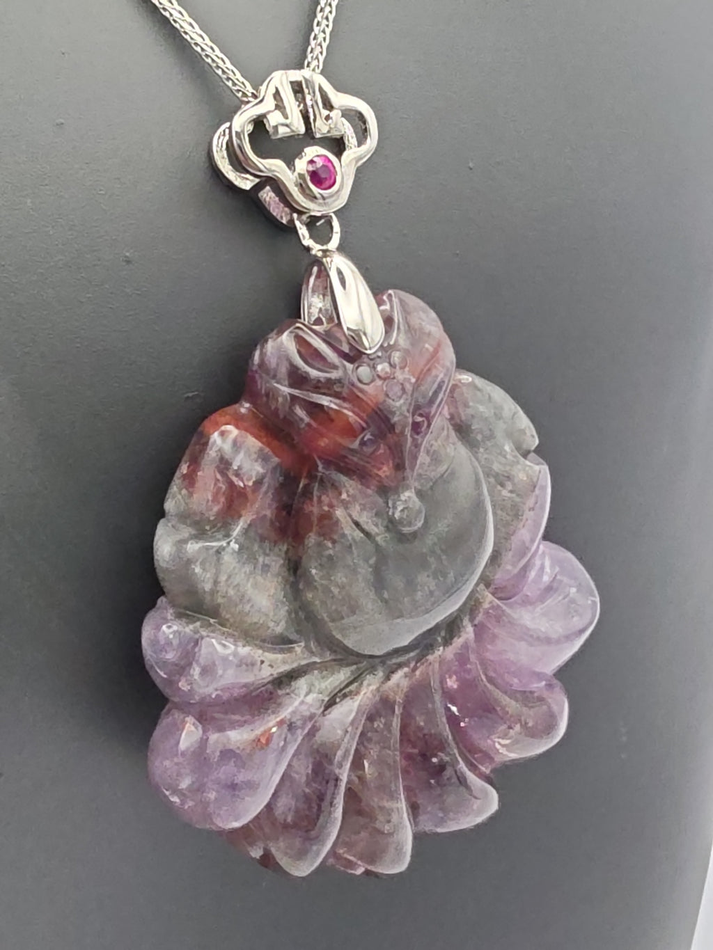 Auralite 23 Nine-Tailed Fox Pendant Necklace | Sterling Silver
