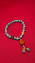 Blue Water Jade & Red Jasper Pixiu Bracelet