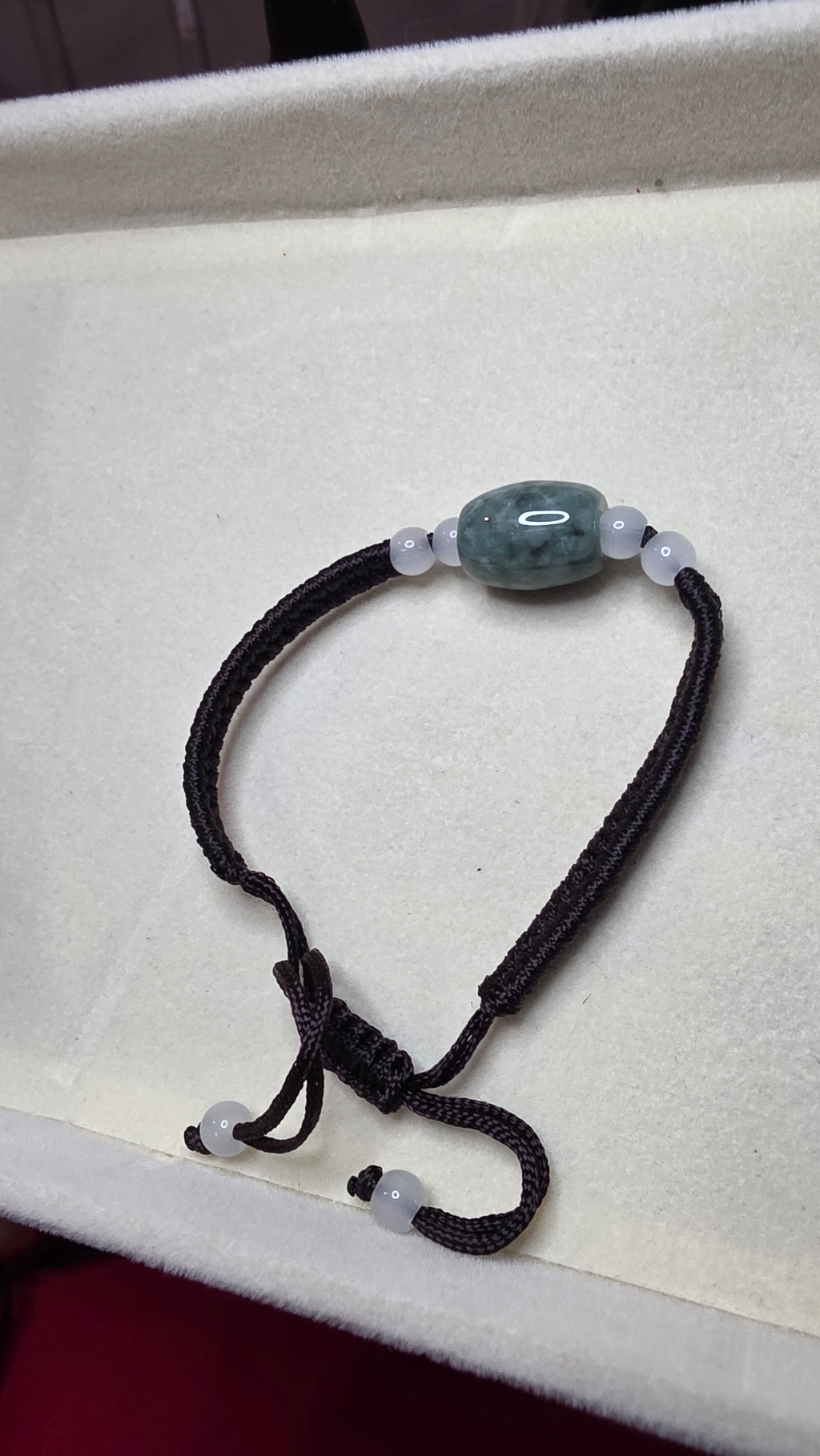 Blue Water Jade Adjustable Cord Bracelet